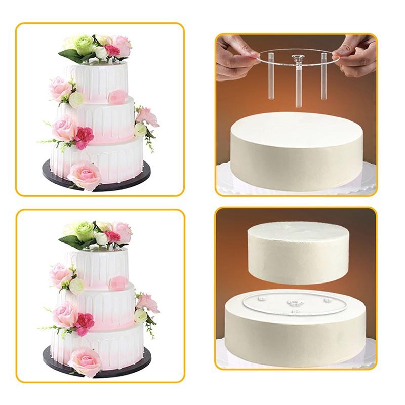 Mehrschichtiger Kuchenständer Praktische Ständerform Runde Dessert-Stützabstandshalter Stapelhalter Küchen-DIY-Kuchenwerkzeug