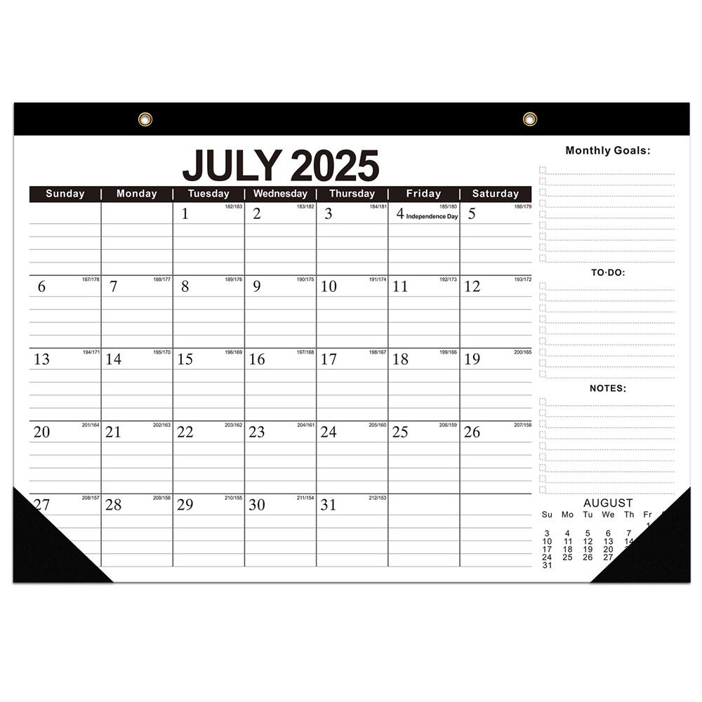 2026 English Calendar 18-month From 2025 July To 2026 December Daily Weekly Monthly Planner Agenda Organizer Home Wall Calendar