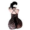 Sexy lingerie pure desire cute leopard print hip skirt uniform suit flirting supplies