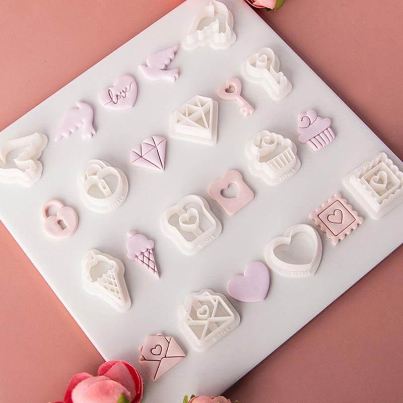 Heart Clay Cutters Clay Jewelry Cutters Valentine's Day Clay Earring Cutters DIY Earrings Accessories for Jewelry Making