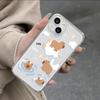 White Duck High-Transparency Soft Silicone Phone Case for Apple 16/15/14/13/X with Precision Hole Alignment