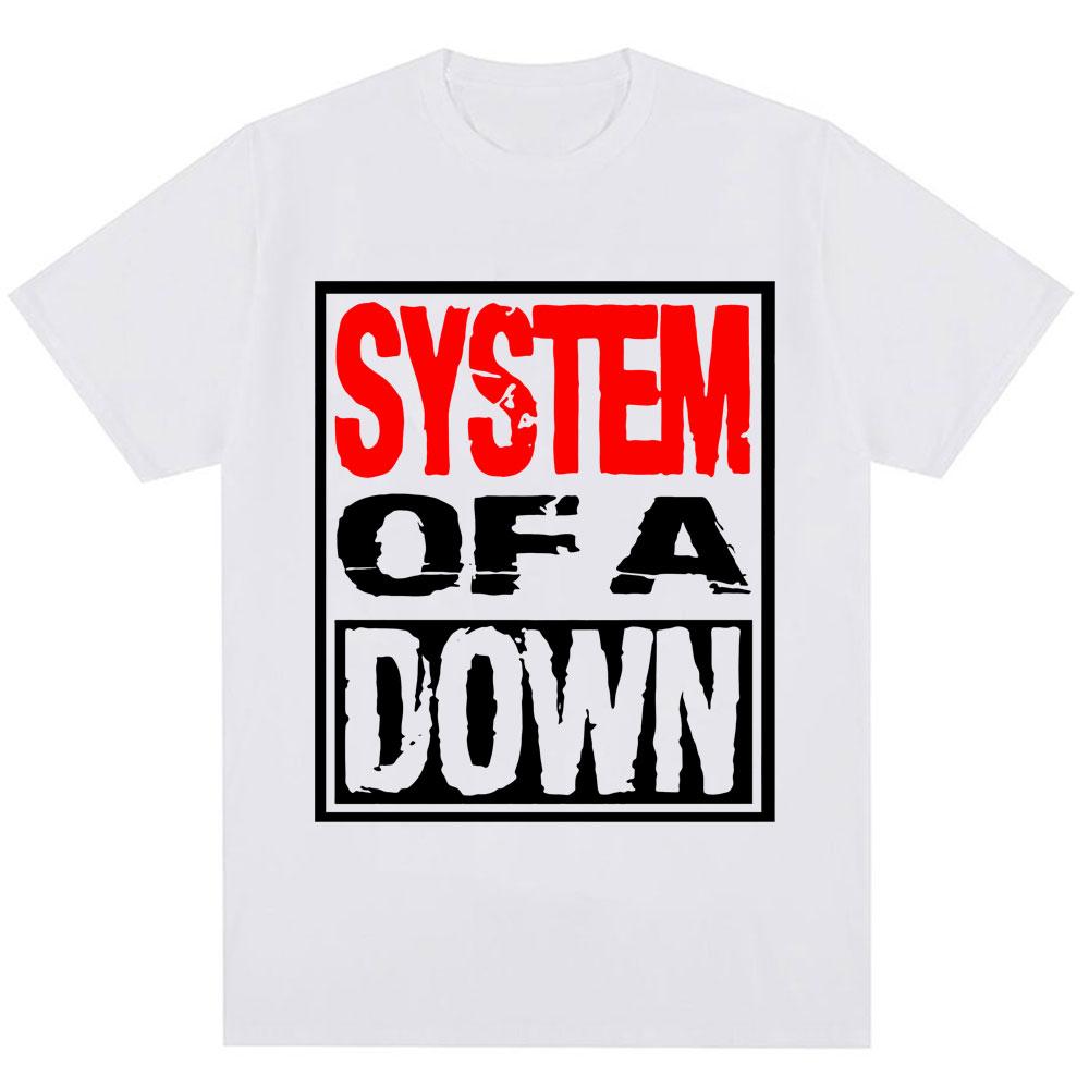 Rock Band System Of A Down Graphic T Shirts Unisex Unisex Vintage Alternative Metal Music Male Tshirts Fashion Cotton Loose T Shirt