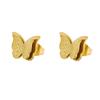 European and American Stainless Steel Butterfly Stud Earrings Niche High-end Earrings Fashion Trend Versatile Temperament Earrings