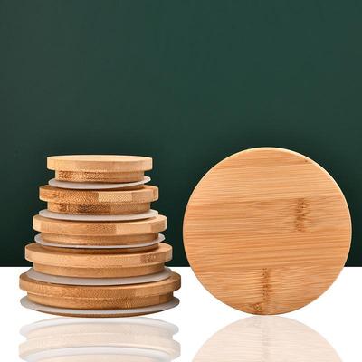 Bambus-Holz-Kerzentassen-Deckel mit rechtem Winkel, abgerundeter Ecke - Feuchtigkeits- und staubdicht.