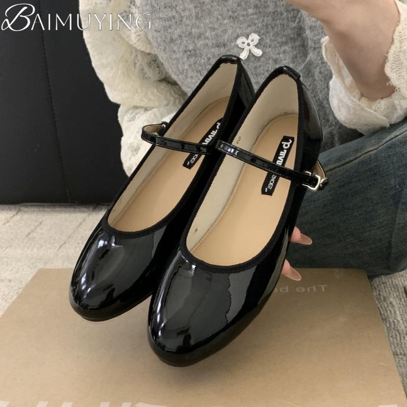 Marie Janes Shoes Women Flats Sandals Loafers Shoes 2025 Trend Summer Shallow Comfort Soft Leather Elegant Zapatillas De Mujer