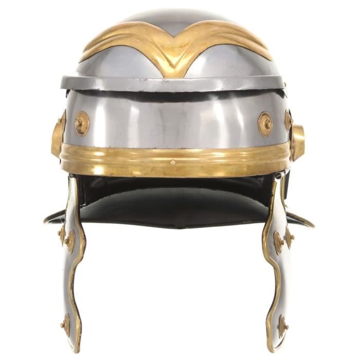 VidaXL Casque de soldat romain antique pour GN Argenté Acier