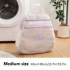 1pc Double Layer Multipurpose Polyester Laundry Bag, Oval Shaped Woven Storage Net with Zipper Closure, Reinforced Handle, Breathable Mesh for Socks