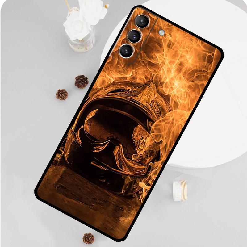 Fire Fighter Hero Phone Case For Samsung Galaxy S26 S23 Ultra S20 S21 S22 S24 S25 Plus S10 S25 FE Funda Cover