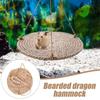 Hanging Design Reptile Hammock Natural Woven Bearded Dragon Lounger Terrarium Decor  For Reptiles