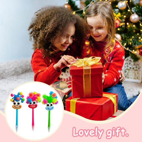 Cute Cartoon Pens Kids Big Mouth Figure Ballpoint Pen Assorted Colors Rollerball Pen Fun Gift for Boys Girls Birthdays And Festive Parties