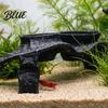 Aquarium Habitat Corner Hideout, under Gravel Betta Fish Cave Tunnel, Shrimp Shelter Stone-Look Hideout Viewing Tunnel for Tank Decor