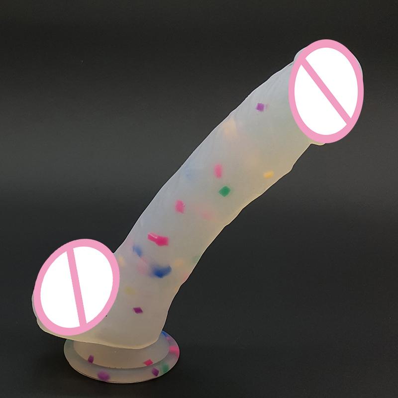 Colorful Lambskin Dildo Huge Realistic Cock Adult Liquid Silicone Dildo Sex Toys for Woman Silicone Penis Realistic Dildo