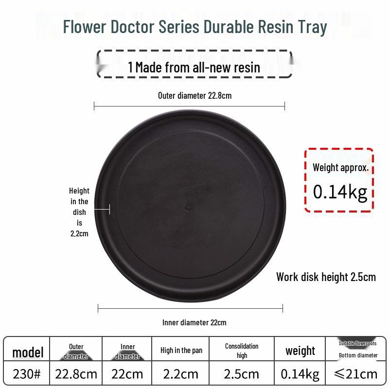 Thickened Resin Plant Tray: Movable, Large Water Collection Base for Flower and Succulent Pots