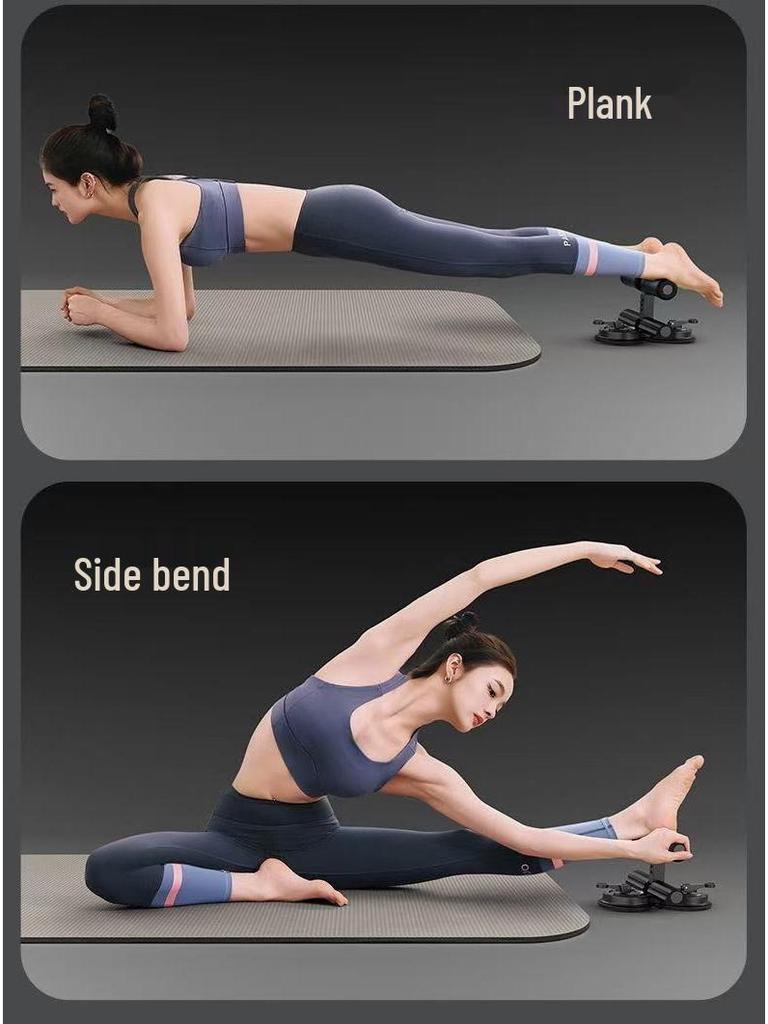Dual Suction Ab Roller with Pull Rope - Ab Muscle Trainer & Sit-Up Assist