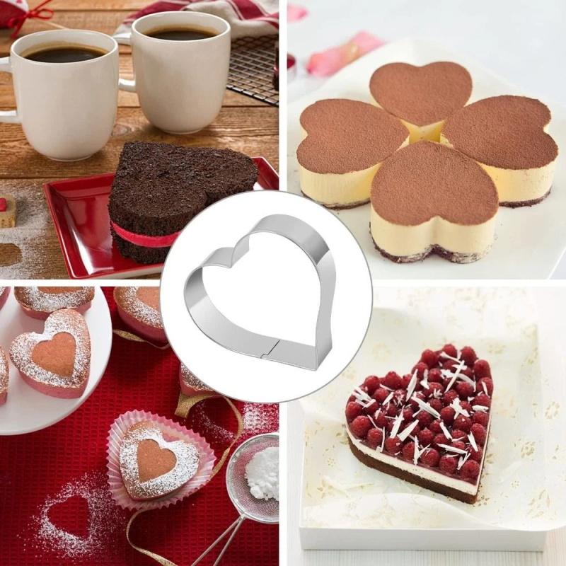 5Pcs Heart Shaped Heart Shaped Cookie Cutters Biscuit Cutters Pastry Making Mould