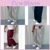 Embroidery Street Style Joggers With Elastic Waist For Casual Urban Wear Men