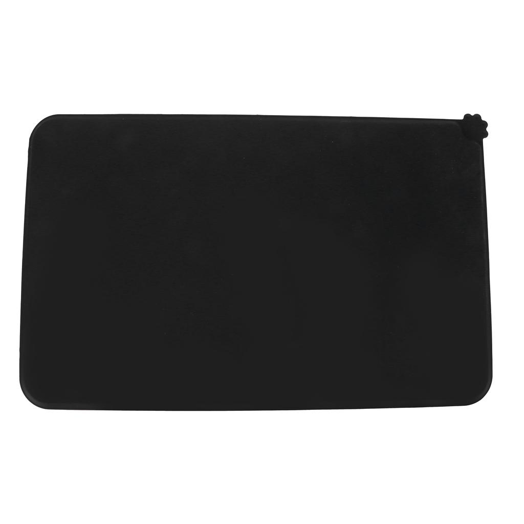 Food Grade Silicone Mat Durable Environmental Protection Cat Dog Food Mat for Pets CarBlack