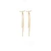Vintage Gold Color Arc Bar Long Thread Tassel Drop Earrings for Women Geometric Jewelry Accessories