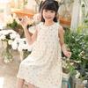 Children's Sweet Mesh Vest Halter Dress Summer Girls Pompadour Princess Dress
