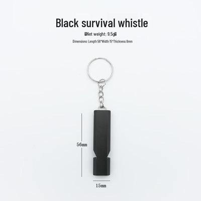 OIMG Flat Aluminum Alloy Dual Frequency Survival Whistle