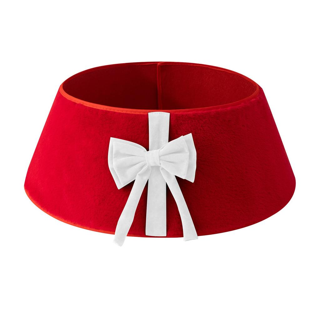 2025 NewThick Durable Fabric Tree Skirt Collar Sturdy And Stylish Base For Tree Saving Space Plush Christmas Tree Collar 56*20cm