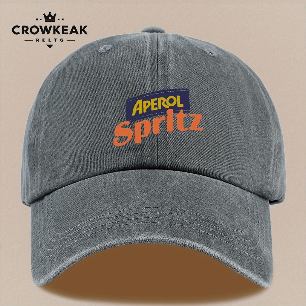 1 Stück Aperol Spritz Print Baseballkappe Ist ein HipHop Stil Outdoor Hut ein Vintage Used Entenschnabelkappe Für Jede Jahreszeit