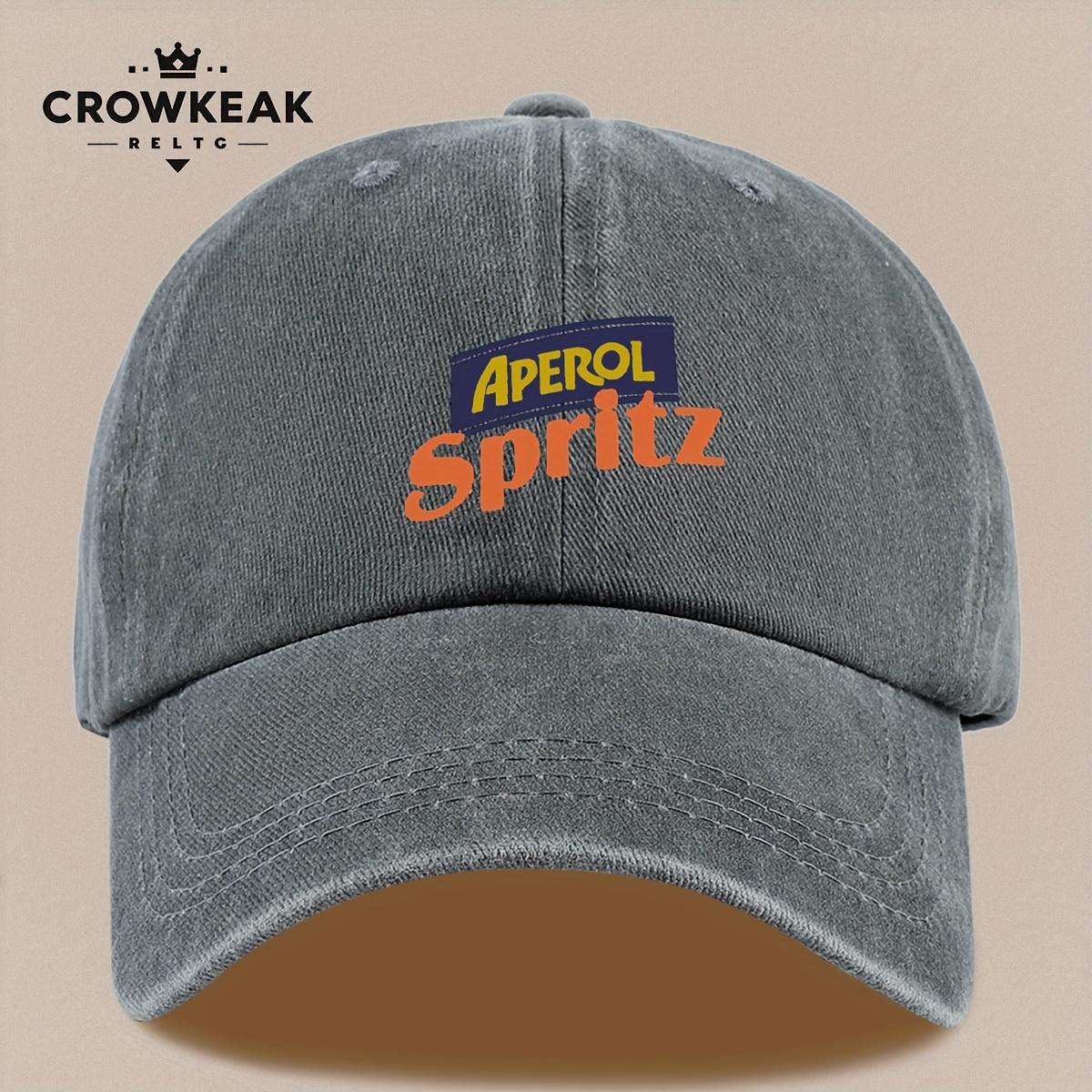 

1 шт. Бейсболка с принтом Aperol Spritz в стиле HipHop, уличная кепка, винтажная потертая кепка-утка для любого сезона One Size