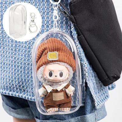 Portable Clear Display Bag For Characters Toys All Round Protected Labubu Doll Storage Pouch For Fans