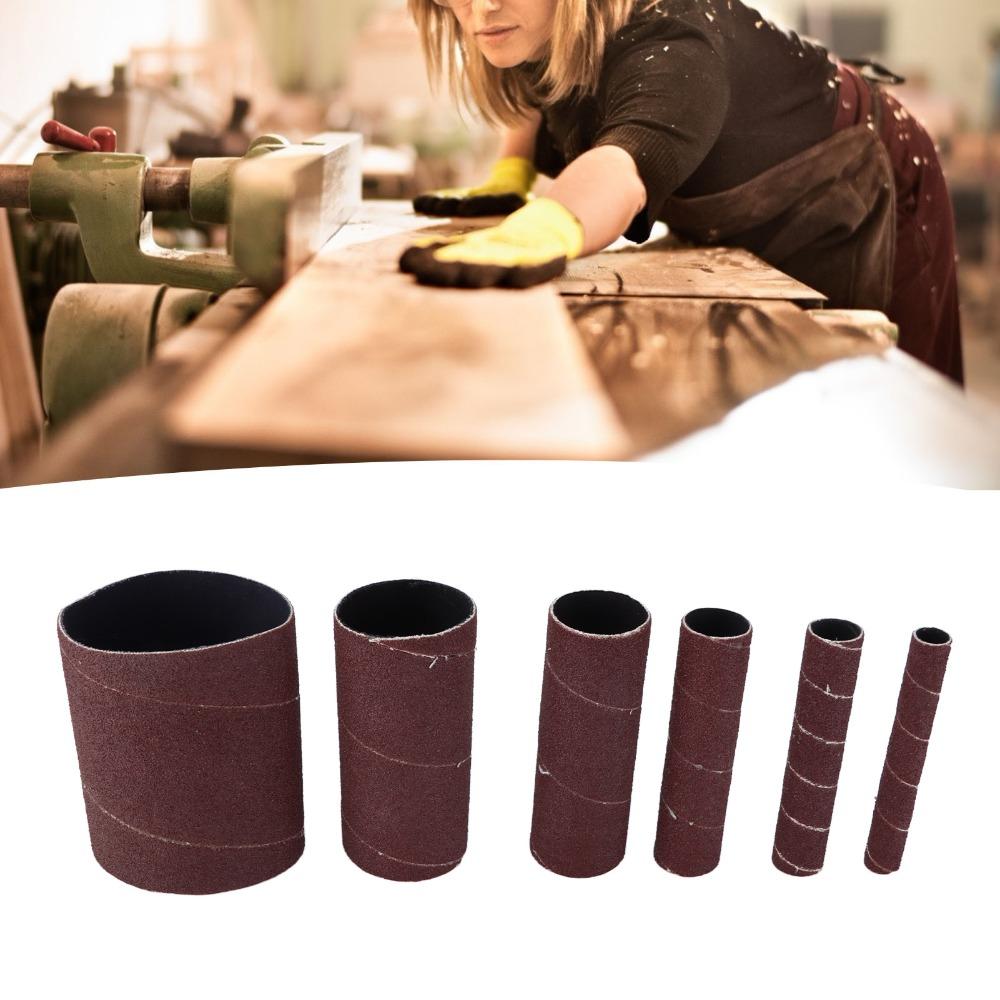 6pcs Aluminum Oxide Sandpaper Roll 120 Grit Sanding Belts Long Tube Sandpaper Ring  Woodworking