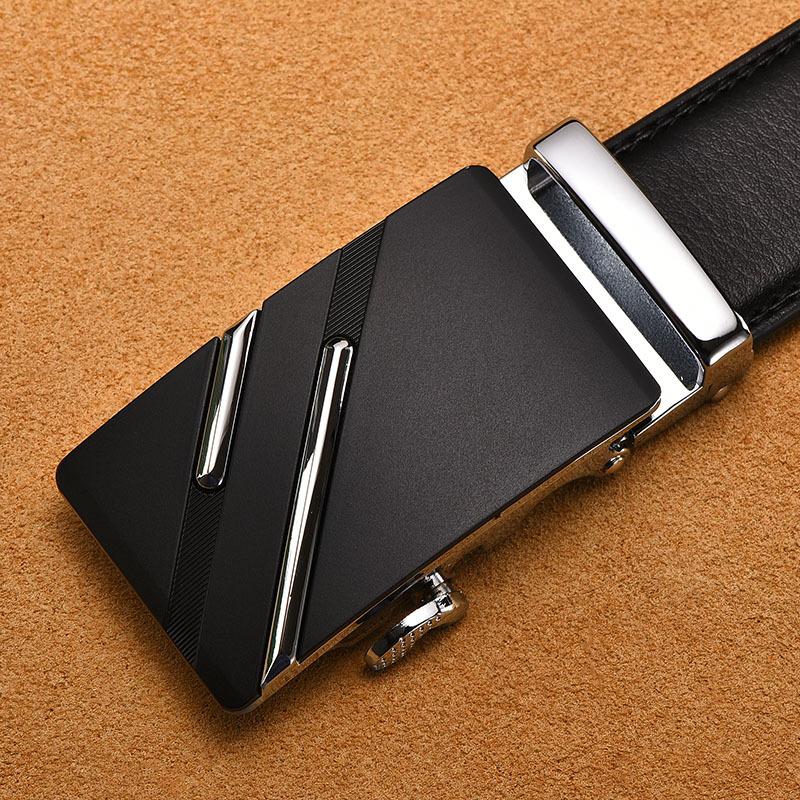 Men'S Automatic Buckle Belt True Two-Layer Cowhide Automatic Buckle High-End Men'S Pants Belt Business Source