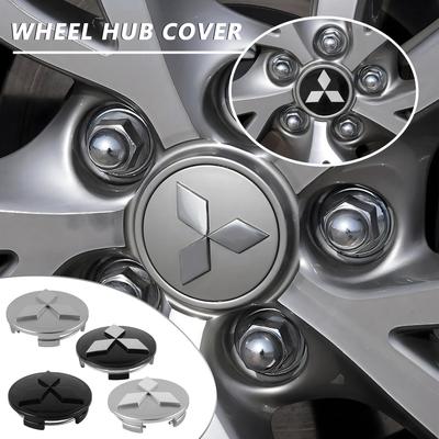 4Pcs 56/60MM Car Wheel Center Hub Caps Badge Tire Rim Cover For Ralliart ASX Lancer Pajero Outlander Colt Galant L200