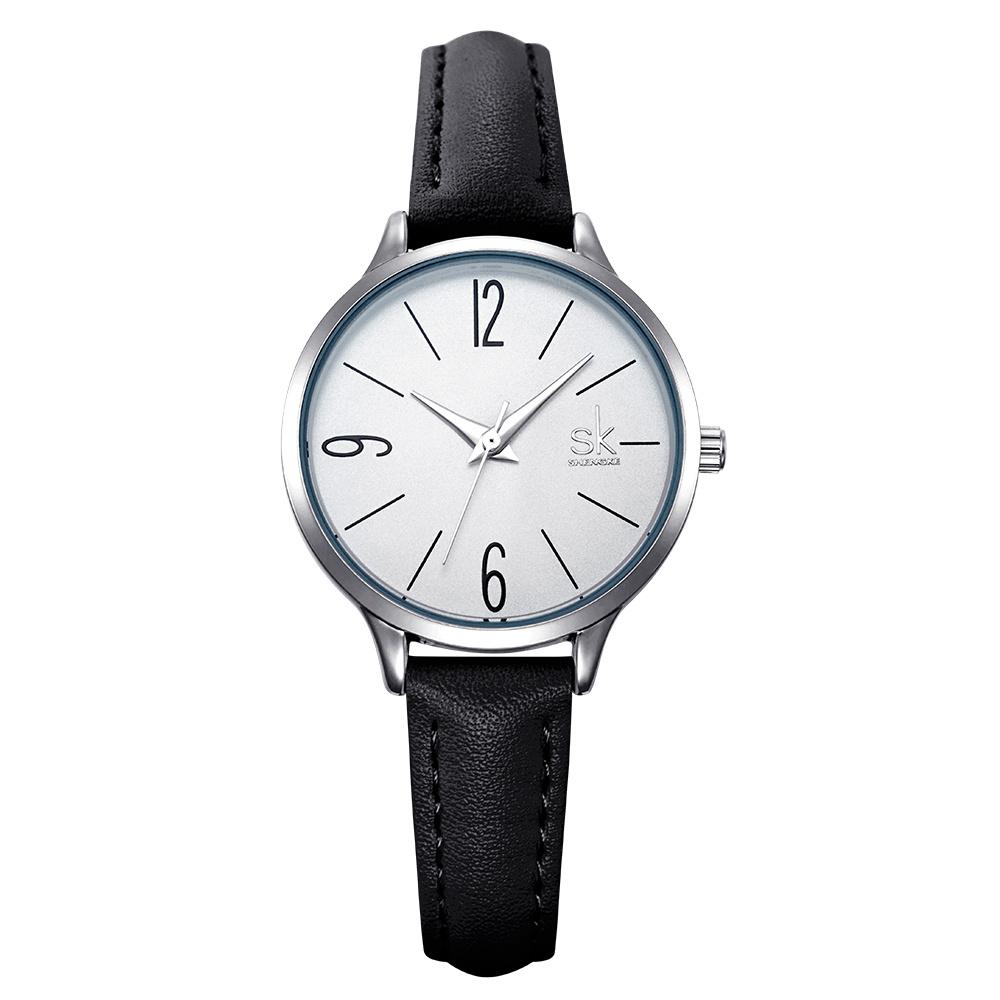 Shengke new watch women Casual Leather Female's Watches Girl Wristwatches Japanese Quartz Clock Relogio Feminino Reloj Mujer