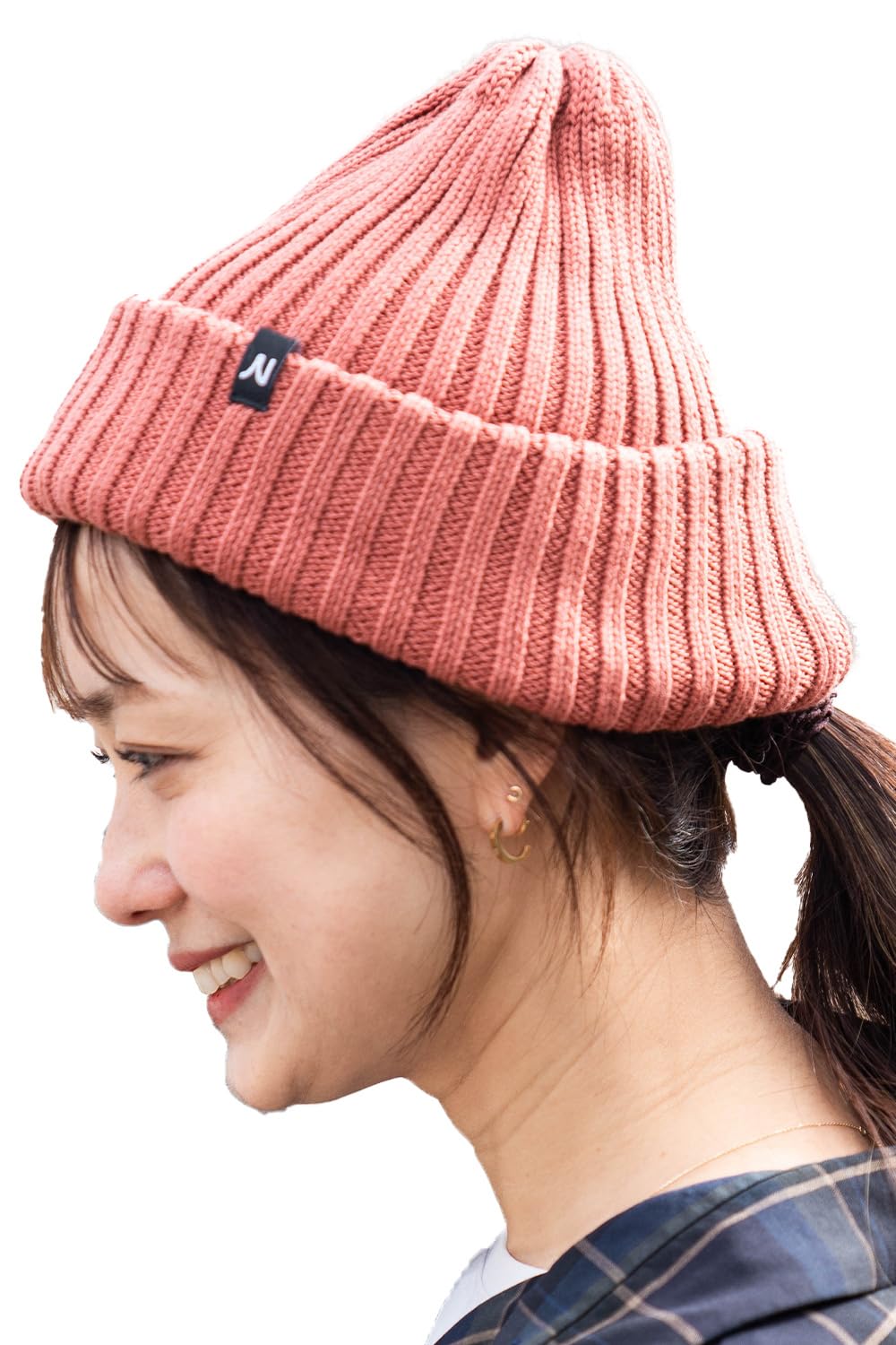 

Вязаная шапка Nakota из органического хлопка для мужчин и однотонная для женщин, 100% хлопок, в рубчик, шапка-бини, сезон, весна/лето, [гранатовый/один размер]