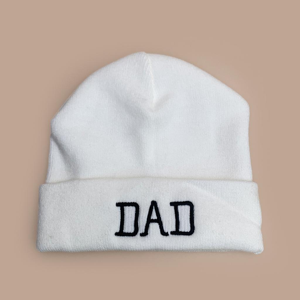 Autumn And Winter Simple Curling Embroidery Parents Letter Knitted Hat Men And Women Warm Personality Casual Pullover Hat