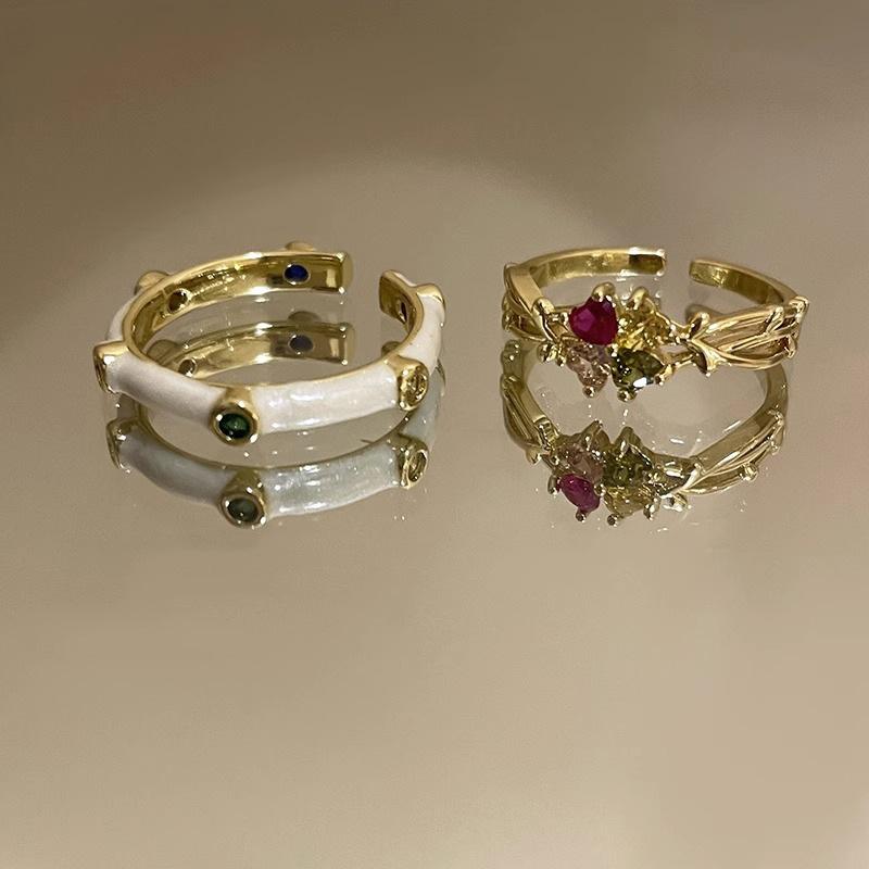 Collection Stylish Summer Copper Ring With Unique Geometric Design Women For