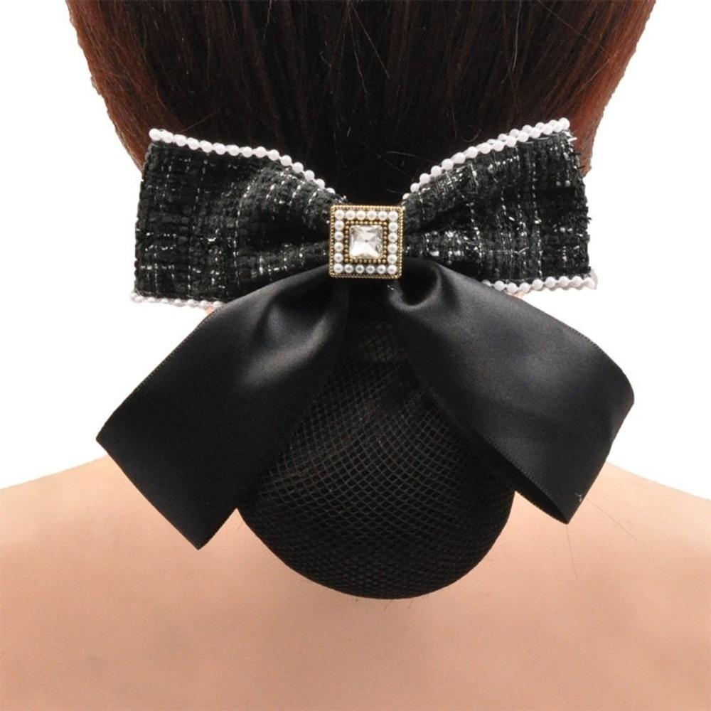 Elegant Net Bun Hair Cover Loose Mesh Nurses Spring Clip New Bun Snood Hair Clip  Funerals