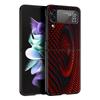 Black Red Ripple Art Hard PC Phone Case For Samsung Galaxy Z Flip 7 6 5 4 Black Cover For Galaxy Z Flip 3 Foldable Fundas Shell
