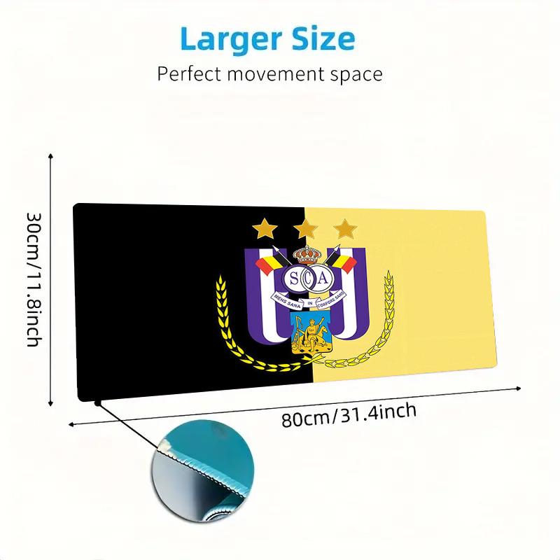 RSC Anderlecht Print Cushion Non-slip Laptop Tablet Big Mousepad XXL Mat Mini PC Playmat With Lock edge