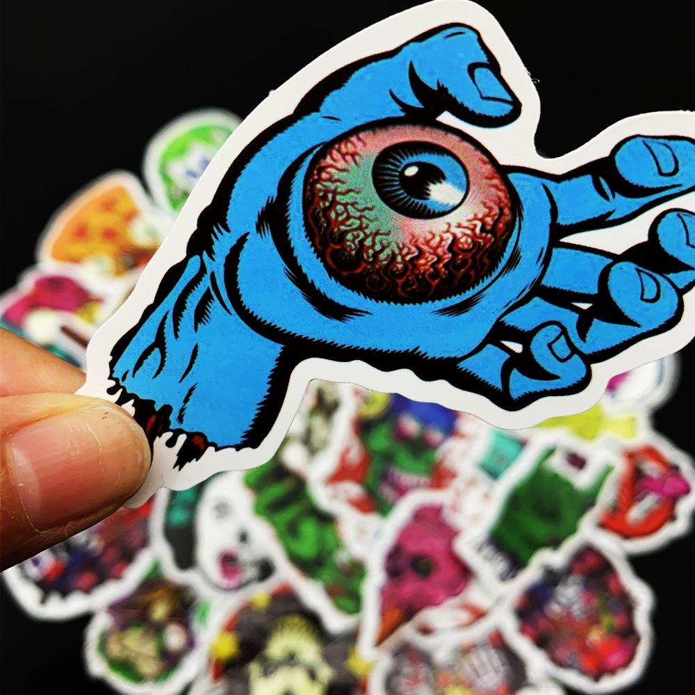 50 Horror Series Skull Removable Motorcycle Skateboard Trolley Case Notebook Guitar Waterproof Stickers