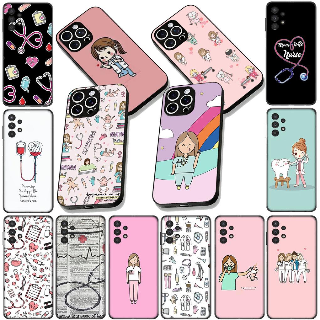 Cover for Motorola Moto Edge 50 30 Fusion 40 NEO Ultra Pro E14 G20 E15 G35 G84 G13 G53 Phone Case Cartoon Medicine Doctor Nurse