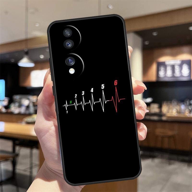 

Motorcycle Heartbeat Case For Honor X9a X8a X8b X9b X9c X8 X9 50 70 90 Lite Honor 200 Pro Magic 7 5 6 Lite Funda Honor 50 Lite