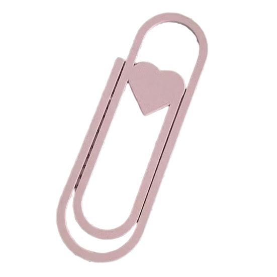 Heart-Shaped Oversized Paper Clip Bookmark PLA Page Marker Romantic Gift for Book Lovers Unique Reading Accessory for Journals Planners