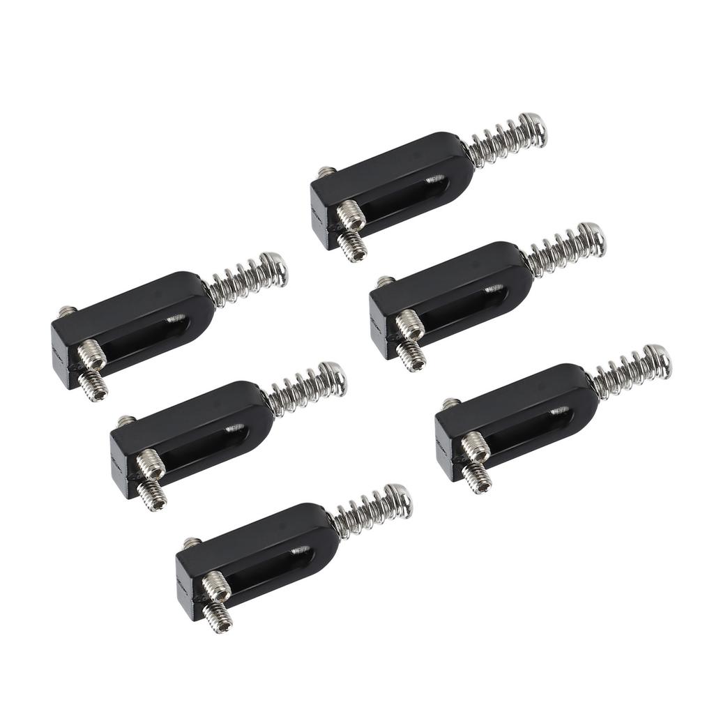 6Pcs Electric Guitar Tremolo Bridge Saddle U Shaped String Tuning Screw Saddle Accessory Black
