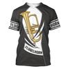 3D Print Saxophone Men Women T-shirts Summer Casual Short Sleeve Jazz Tshirts Streetwear O Neck Oversized Harajuku Y2k Kids Tops