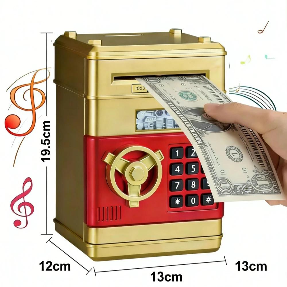 ATM-Style Password Piggy Bank, Electronic Coin Savings Bank With Protection, Creative Money Box (Birthday/Holiday Essential)