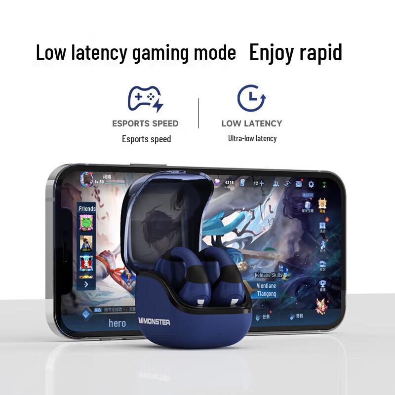 Monster XKT29 Open-Ear Clip-On Sports Bluetooth Earbuds