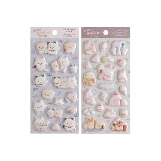 

San-X Ishiyowa-chan & Sugar Cocomu More! Funifuni sticker set of 2, with rhinestones