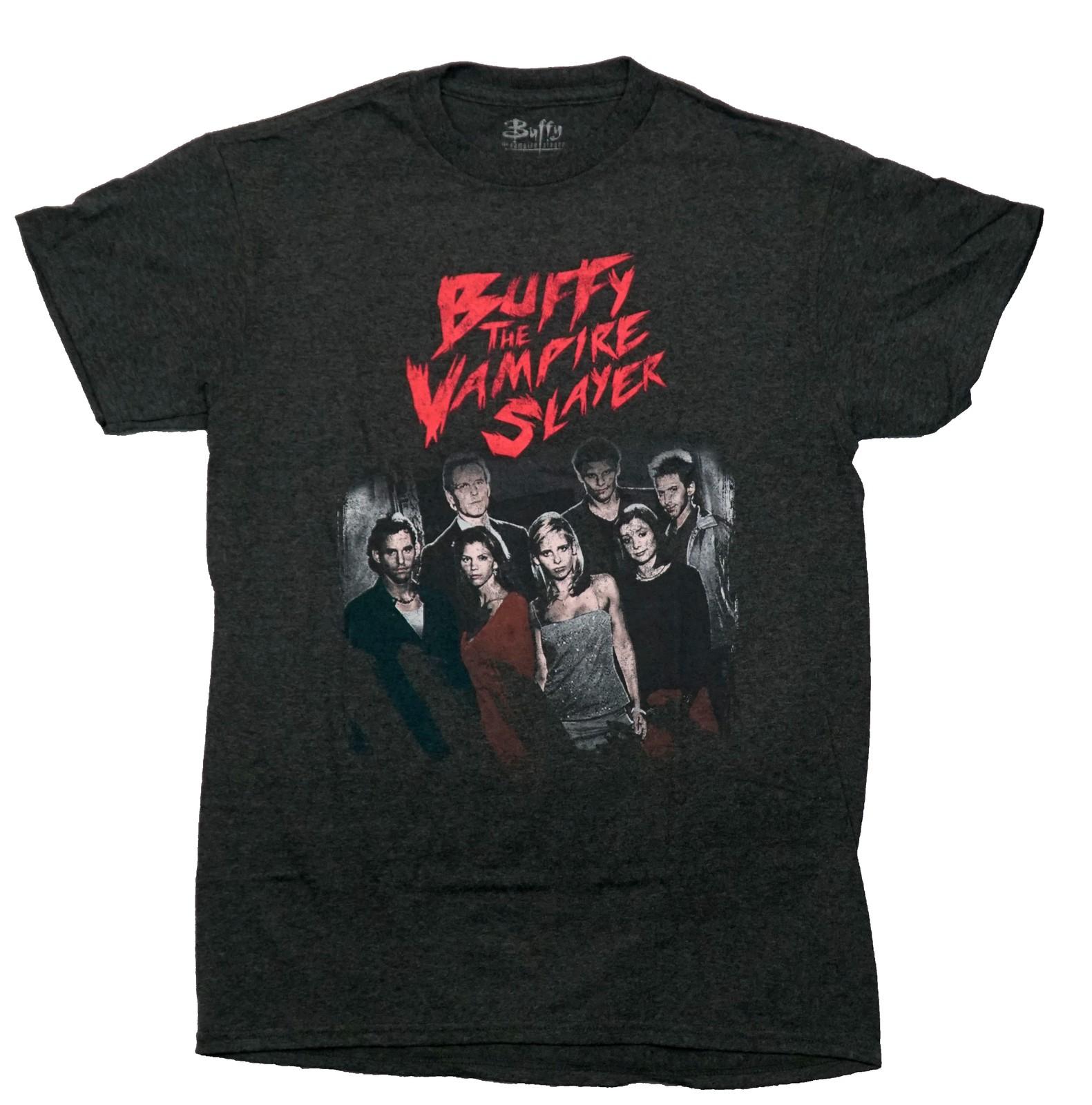 Buffy The Vampire Slayer New Adult T-Shirt - Cast Under Red Name XL