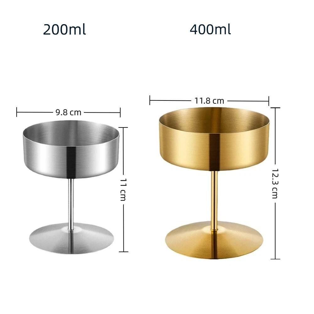 304 Stainless Steel Dessert Serving Cup Reusable Pudding Cup  Bars Parties