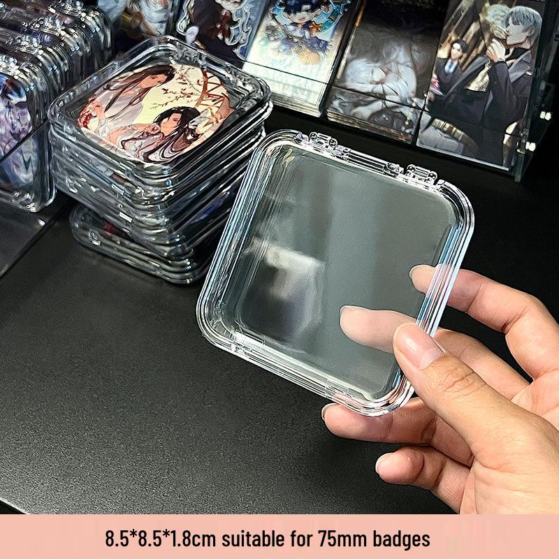 Transparent Dustproof Badge and Nail Storage Box